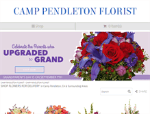 Tablet Screenshot of pendletonflowershop.com